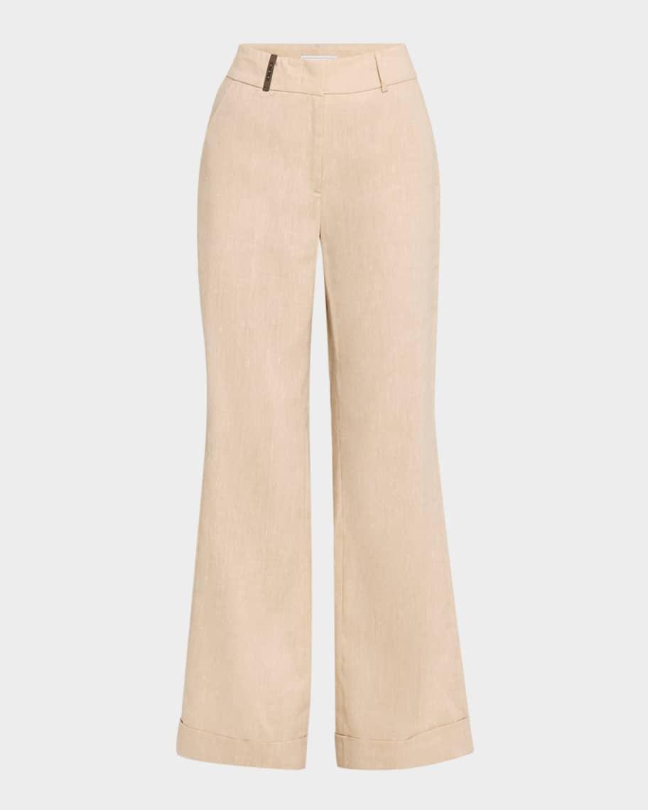 High-Rise Wide-Leg Wool-Blend Pants product image