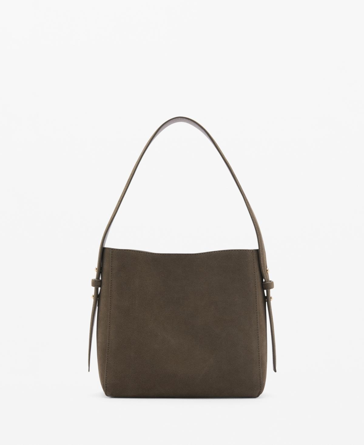 MANGO - Leather shopper bag - One size - Women product image