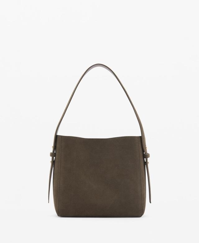 MANGO - Leather shopper bag - One size - Women Product Image