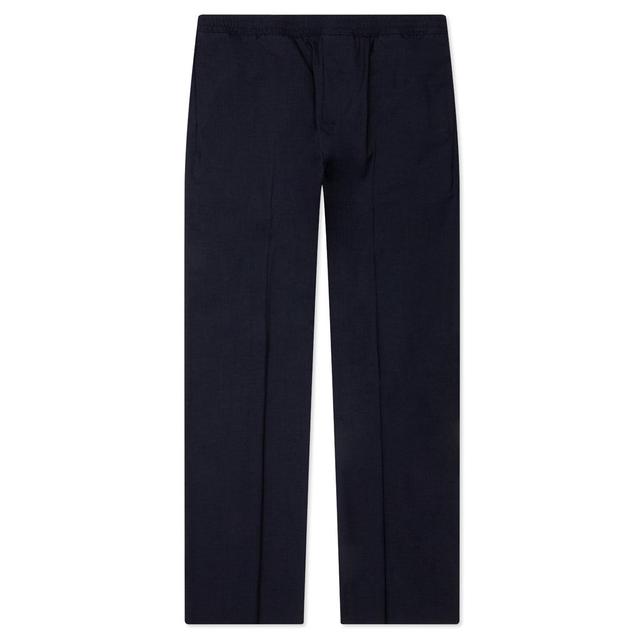 Slim Fit Formal Wool and Mohair Pants - Night Blue Male Product Image