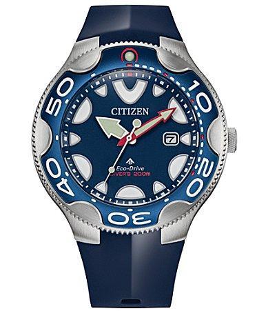 Citizen Mens Promaster Dive Orca Three Hand Black Strap Watch Product Image