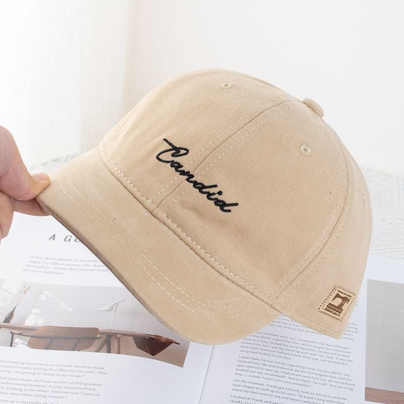 Lettering Embroidered Short Brim Cap Product Image