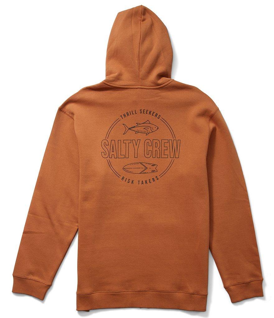 Salty Crew Outlined Graphic Zip Fleece Hooded Jacket Product Image