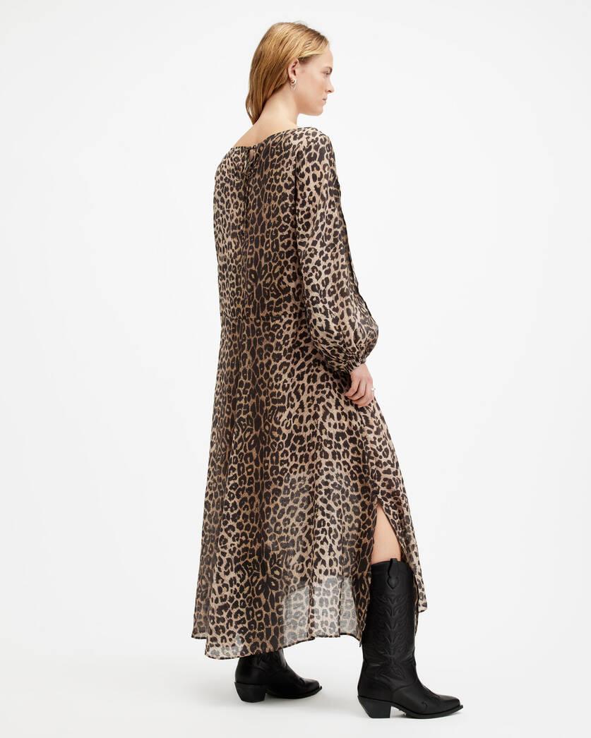 Jane Leopard Print Maxi Cover Up Dress Product Image