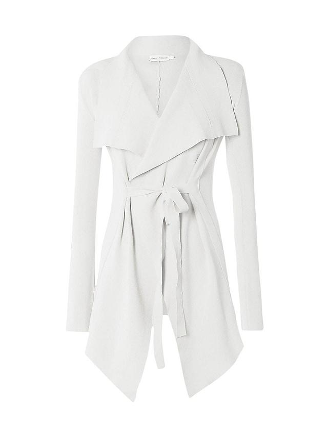 Womens Draped Crepe Knit Tie-Front Jacket Product Image