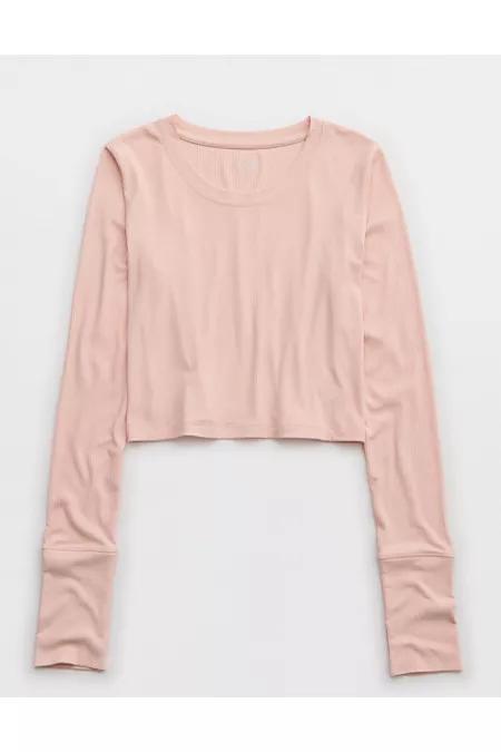 OFFLINE By Aerie Thumbs Up Ribbed Long Sleeve T-Shirt Women's Product Image