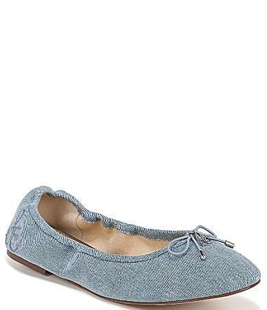 Sam Edelman Felicia Denim Bow Detail Ballet Flats Product Image