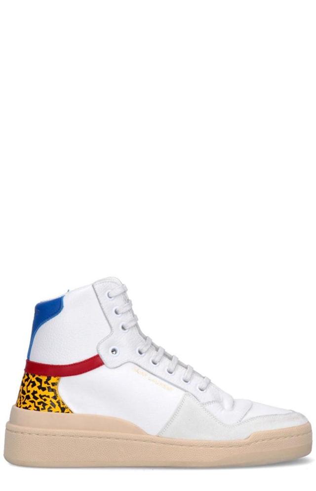 Sl24 High-top Colorblock Canvas Sneakers In White Product Image