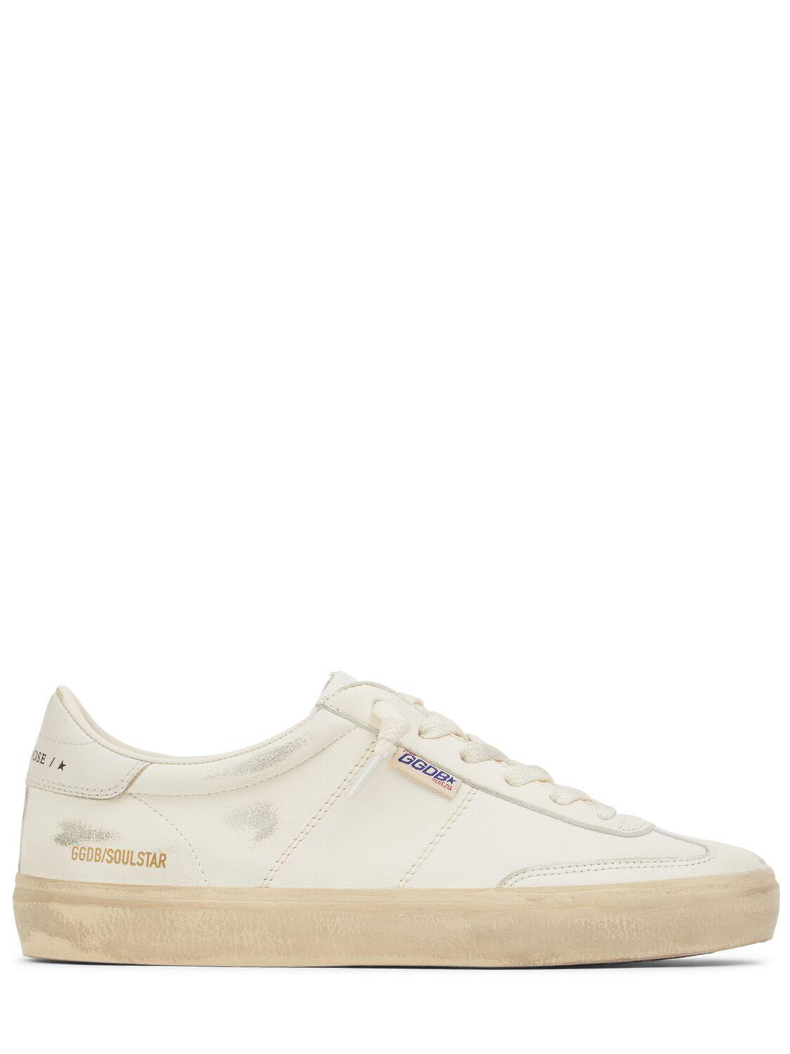 GOLDEN GOOSE Distressed-effect Leather Sneakers In White Product Image