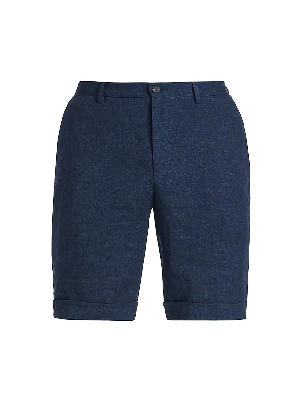 Mens COLLECTION Cuffed Linen Shorts Product Image