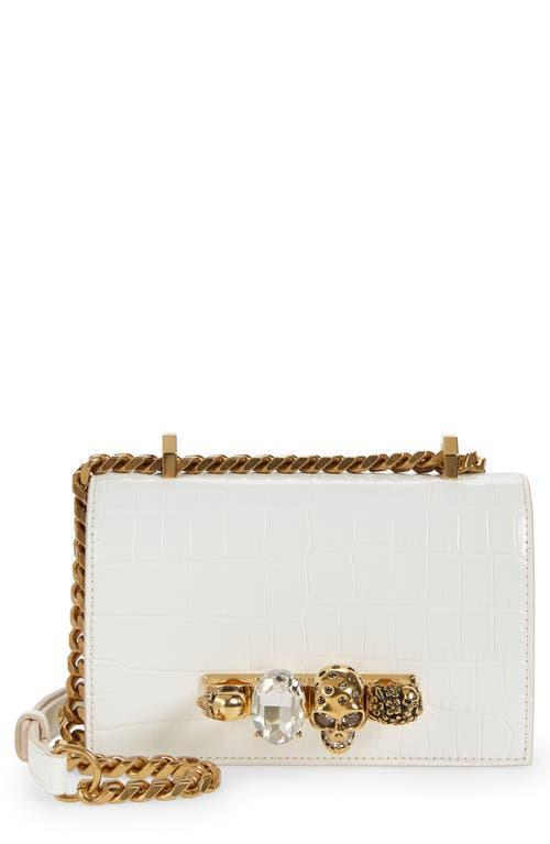 Womens Mini Jewelled Satchel In Leather Product Image