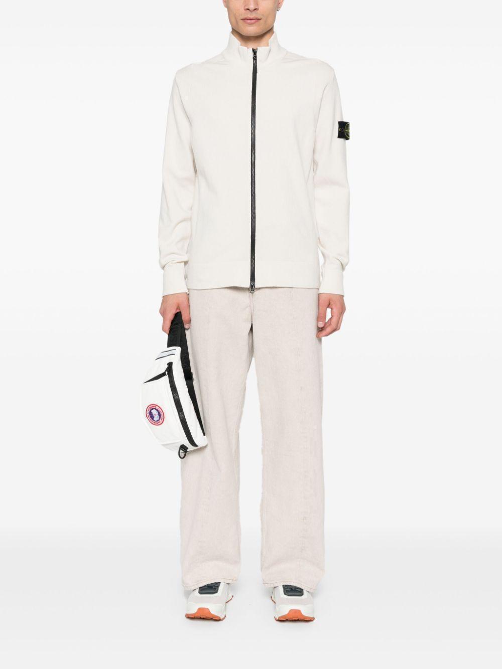 STONE ISLAND Compass-badge Cardigan In Neutrals Product Image