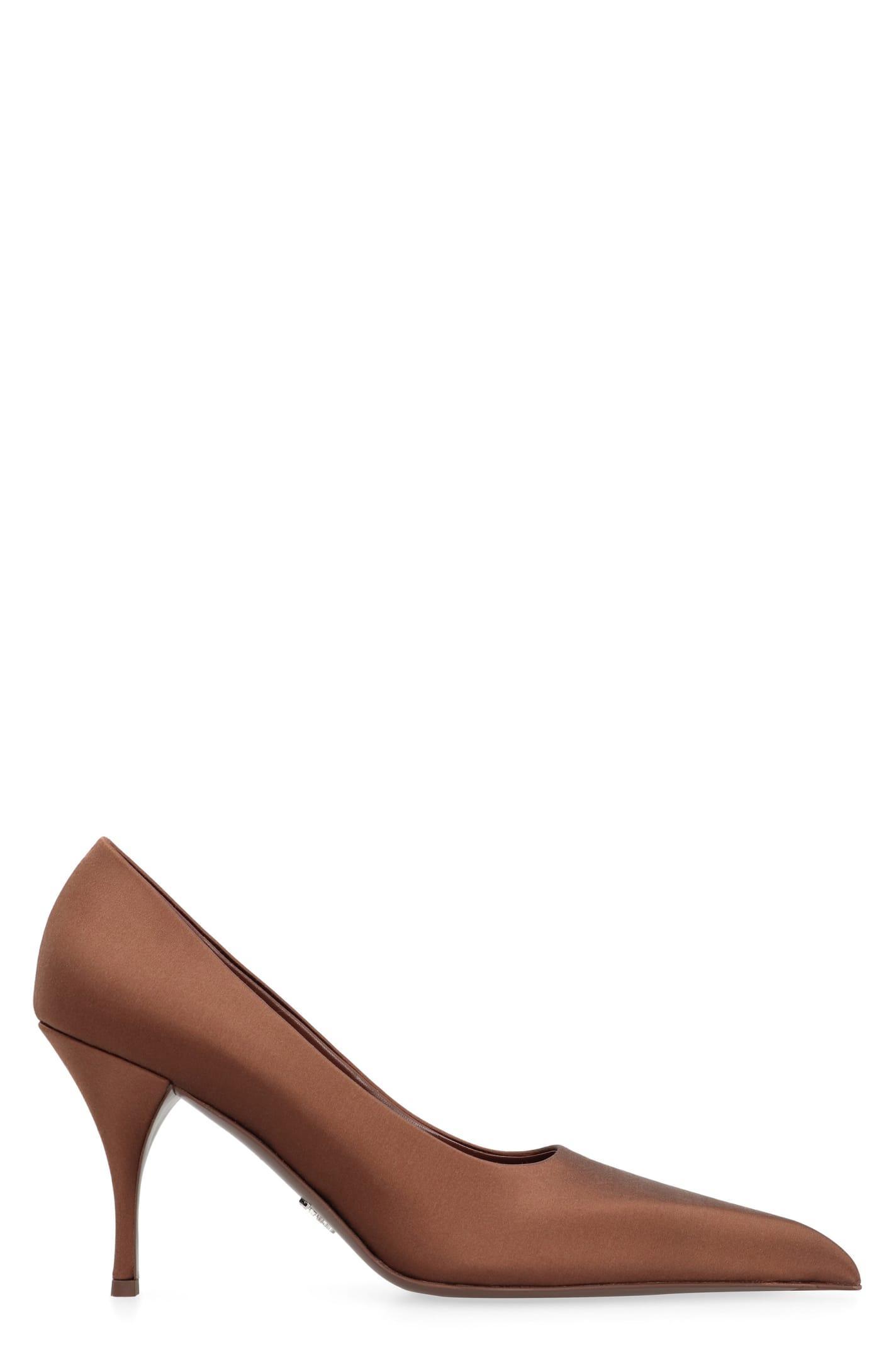 PRADA Satin Pumps In Brown product image