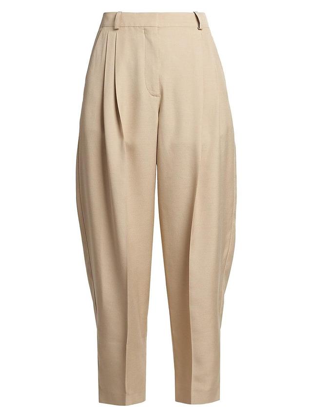 Womens Iconic Pleated Cropped Pants Product Image