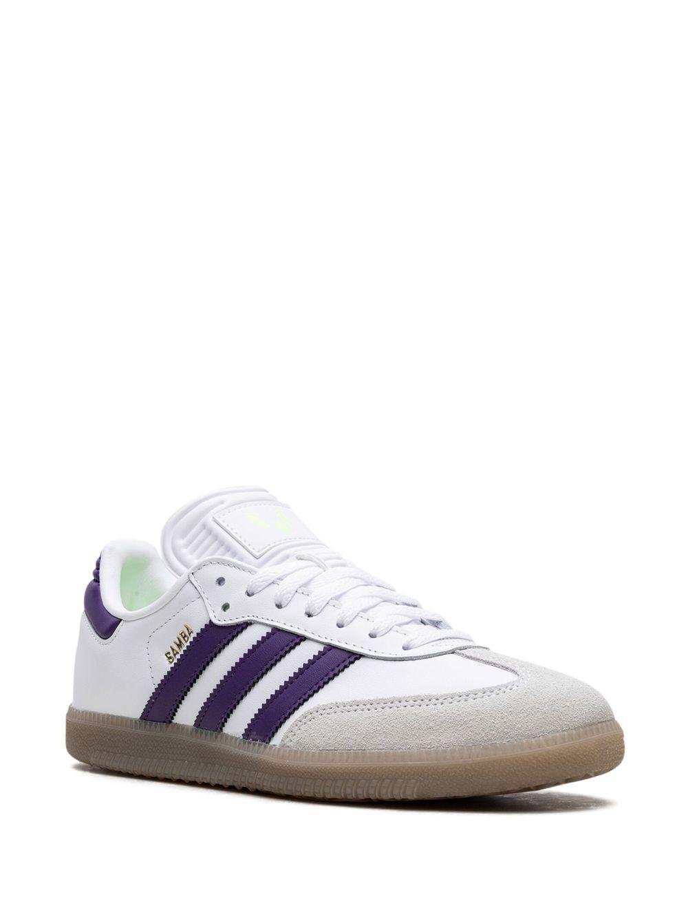 ADIDAS ORIGINALS Mens  Samba Adv In White/collegiate Purple/gold Metallic Product Image