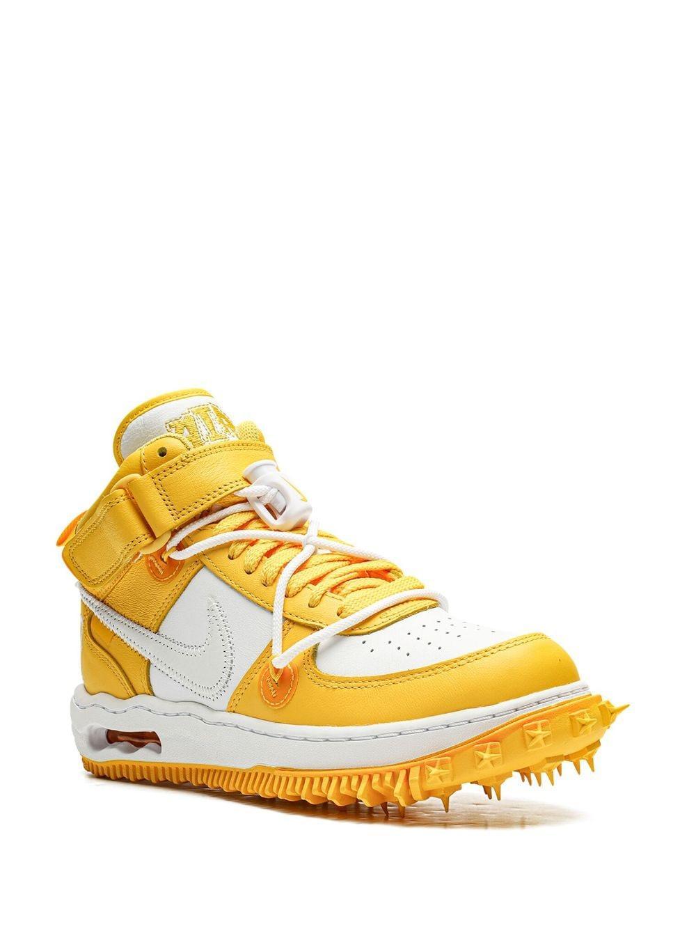 NIKE Off-white™ Air Force 1 Mid Sneakers White / Varsity Maize In Multicolor Product Image