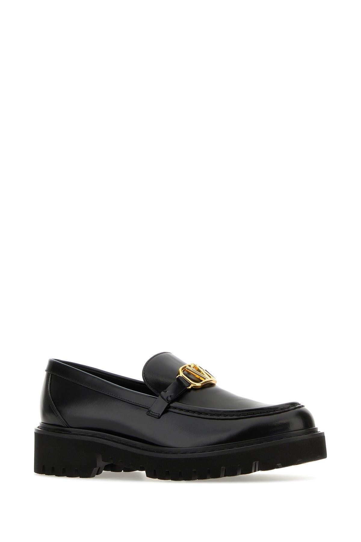 Black Leather Vlogo Loafers Product Image