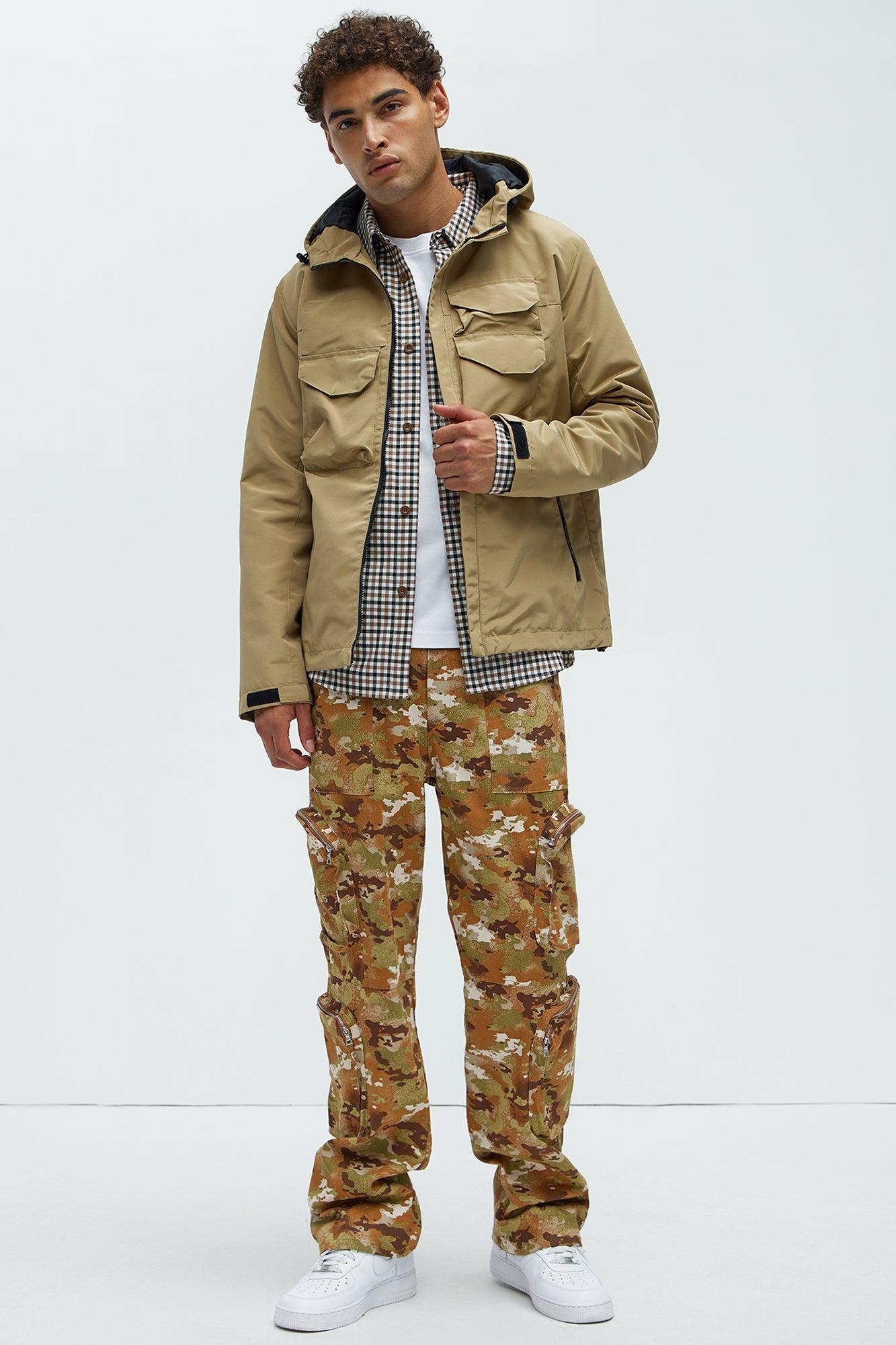 Centered 4 Pocket Anorak Jacket - Khaki Product Image