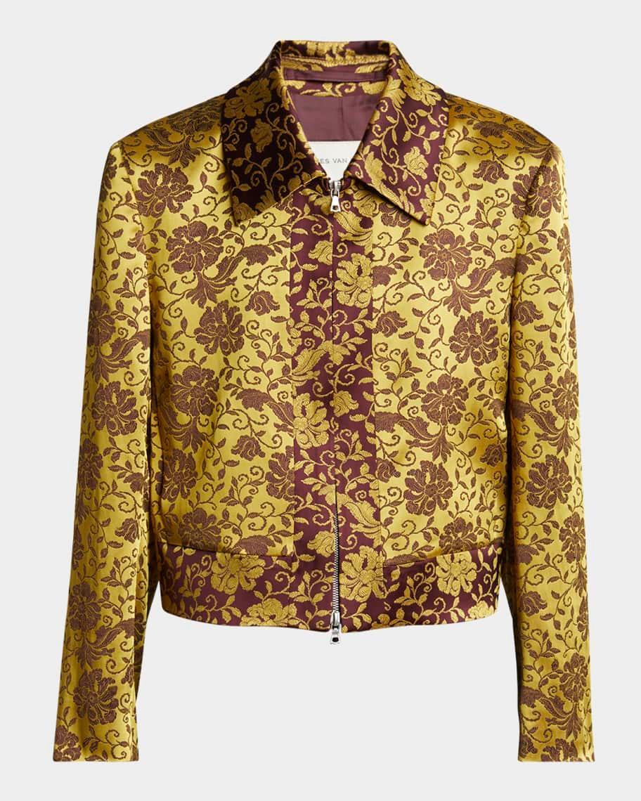 Vurano Floral Jacquard Zip Jacket Product Image