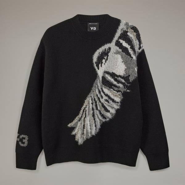 Y-3 Graphic Knit Crew Sweatshirt Product Image