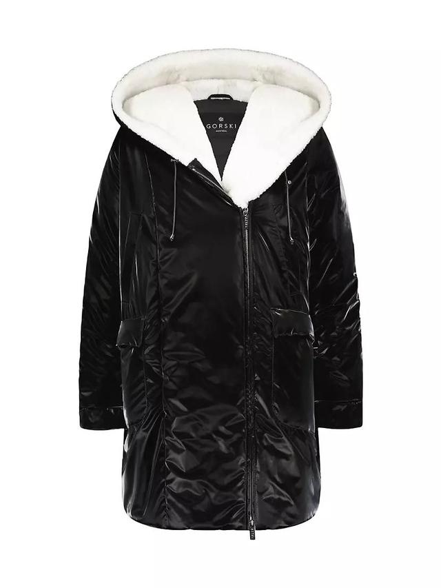 Womens Asymmetric Quilted Parka Product Image