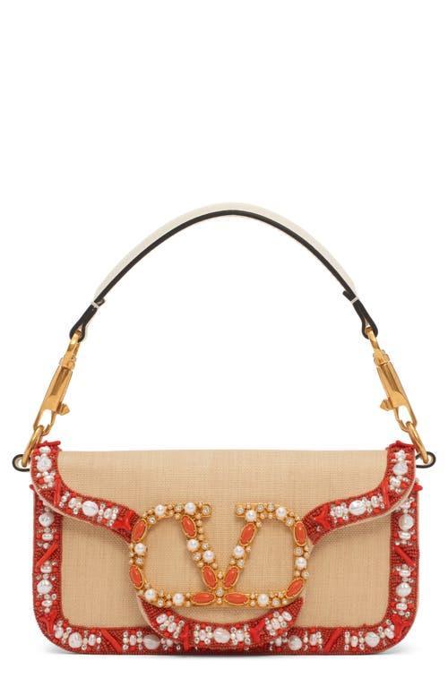 Valentino Garavani Small Beaded Canvas Bag Product Image