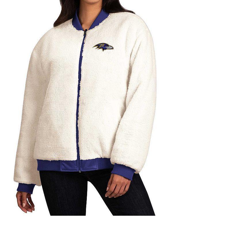 Womens G-III 4Her by Carl Banks Oatmeal/Purple Baltimore Ravens Switchback Reversible Full-Zip Jacket Product Image