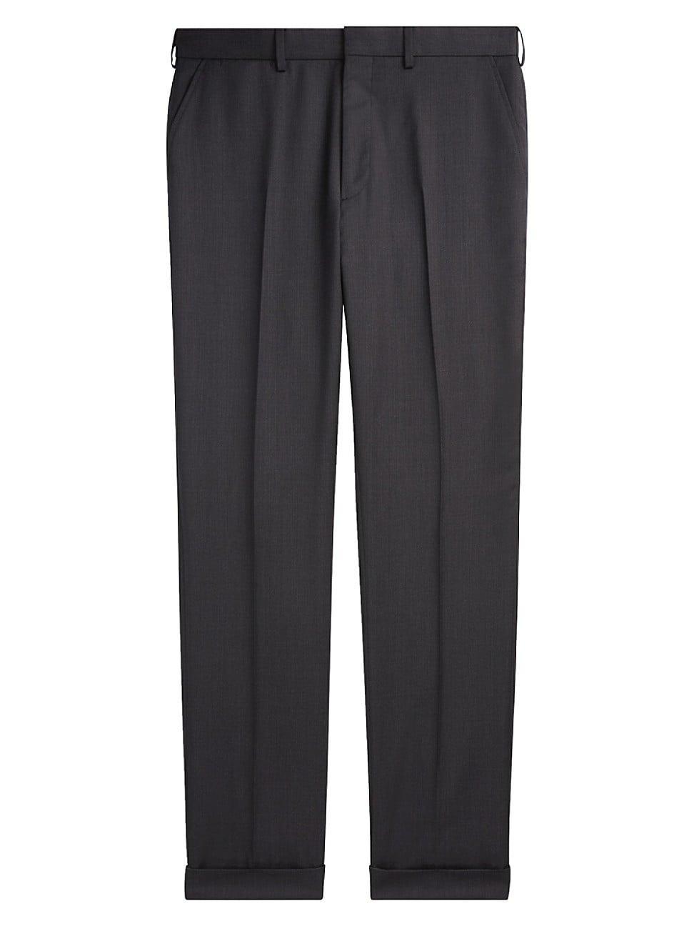 Mens Greg Flat-Front Wool Pants Product Image