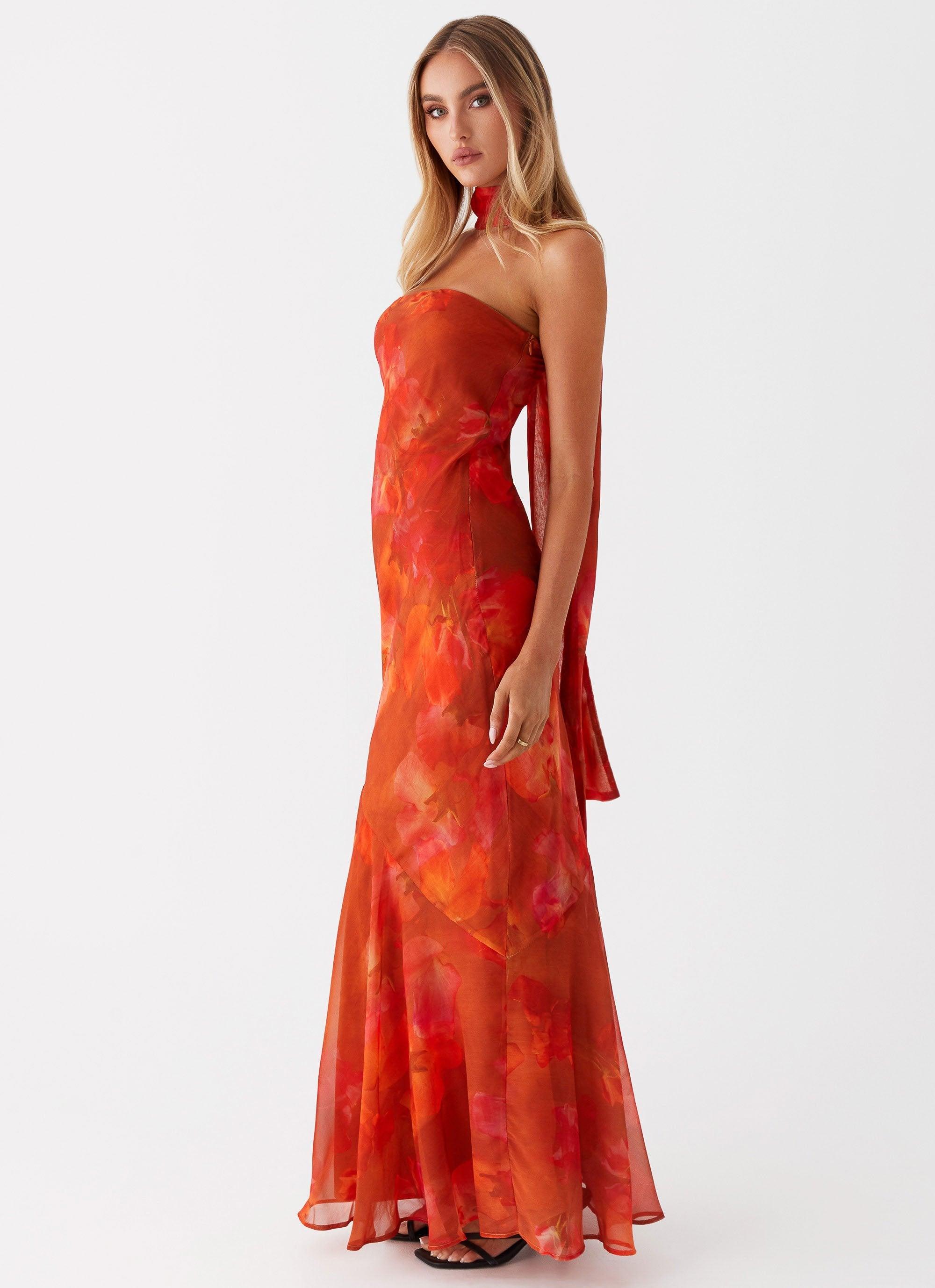 Under The Pagoda Maxi Dress - Amber Product Image