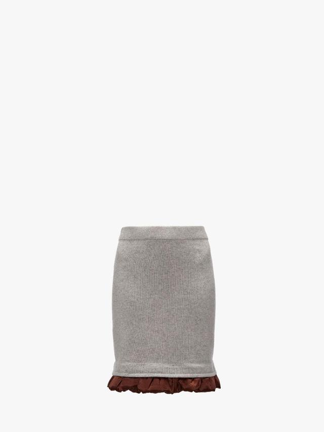 MINI SKIRT WITH SATIN DETAILS in grey | JW Anderson US  Product Image