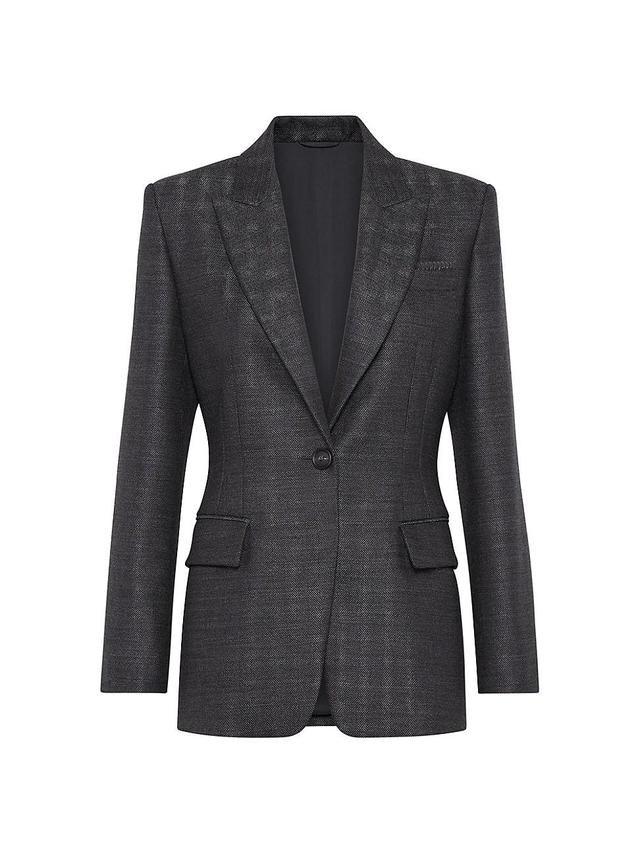 Womens Virgin Wool Chevron Blazer Product Image