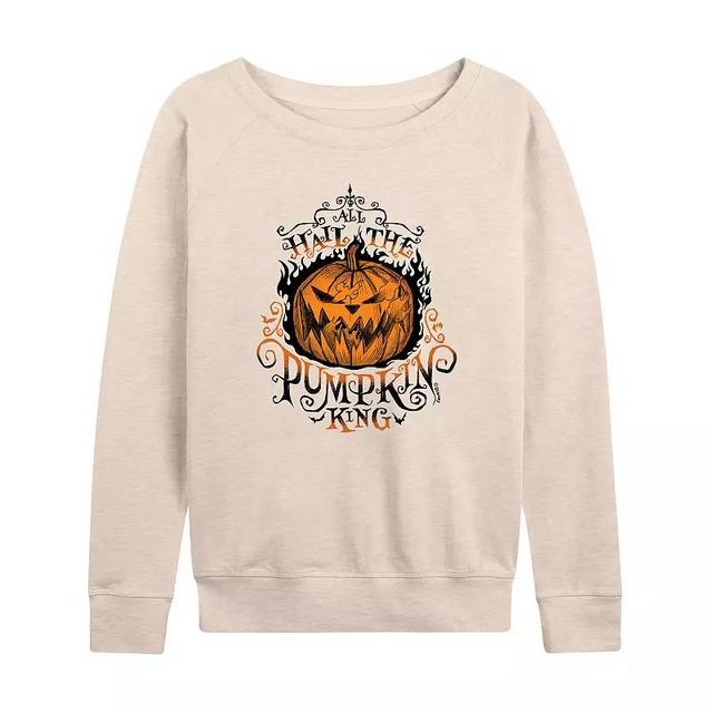 Disneys Nightmare Before Christmas Womens All Hail The Pumpkin King Lightweight French Terry Sweatshirt Product Image