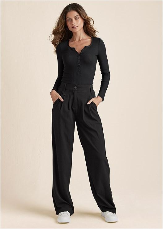 Wide Leg Suiting Trouser Pants Product Image