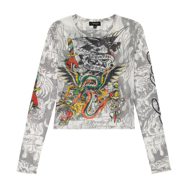 Mesh Layered Dragon Dagger Long Sleeve Product Image