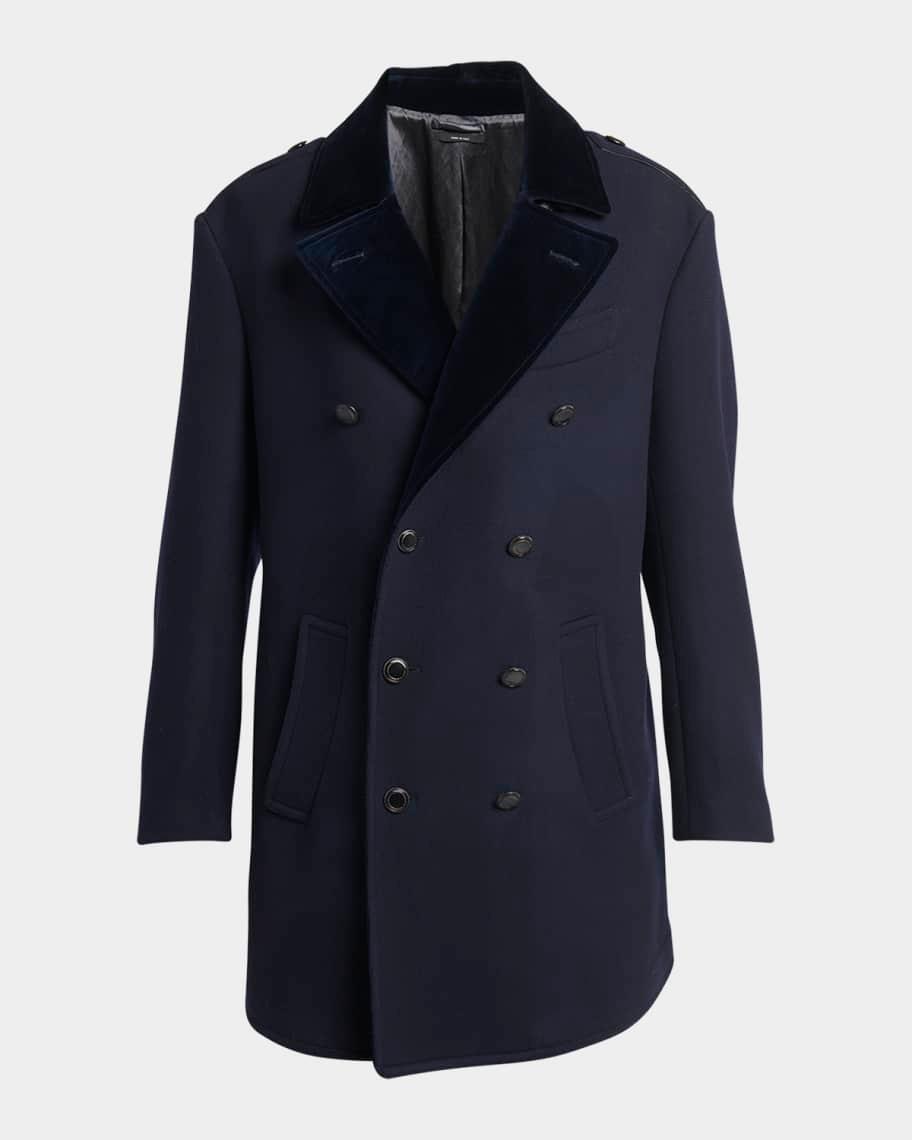 Men's Wool Felt Officer Peacoat Product Image