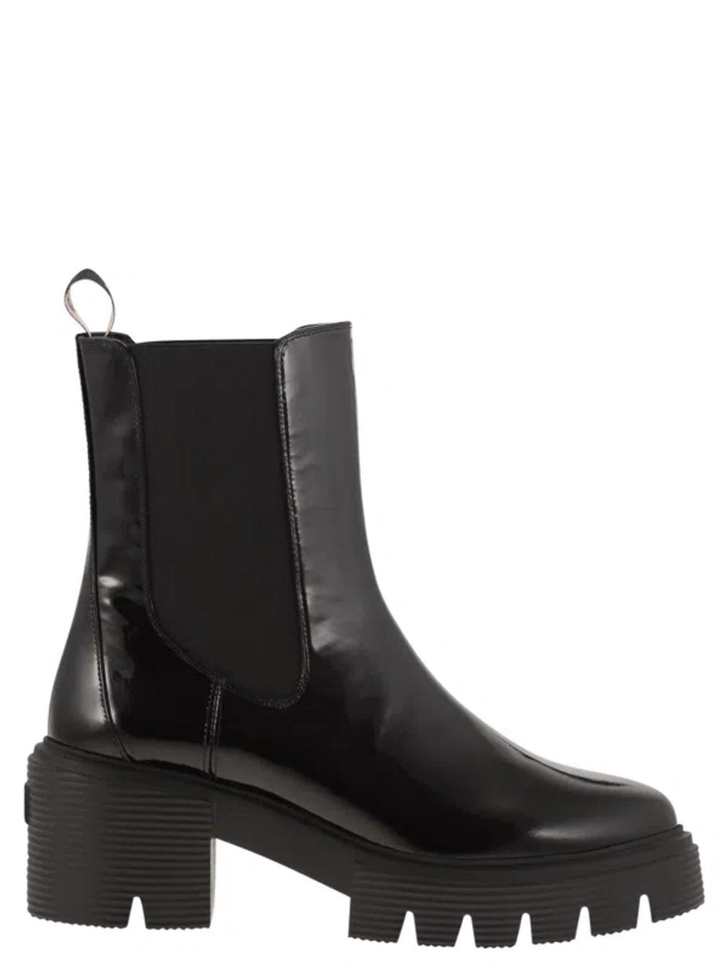 STUART WEITZMAN Soho Chelsea - Leather Ankle Boot With Midsole In Black product image