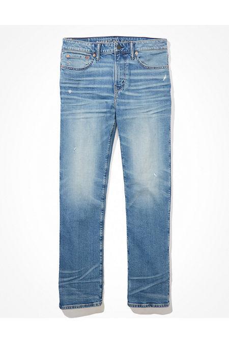 AE AirFlex Distressed Relaxed Straight Jean Men's Product Image