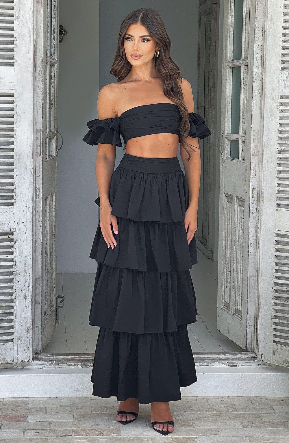 Joy Maxi Skirt - Black Product Image