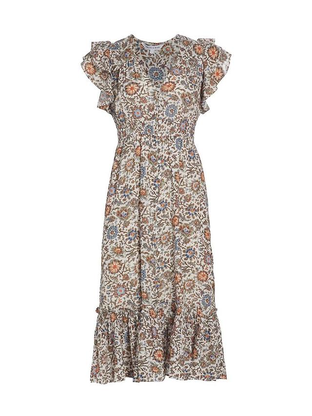 Womens Dolci Floral Midi-Dress Product Image