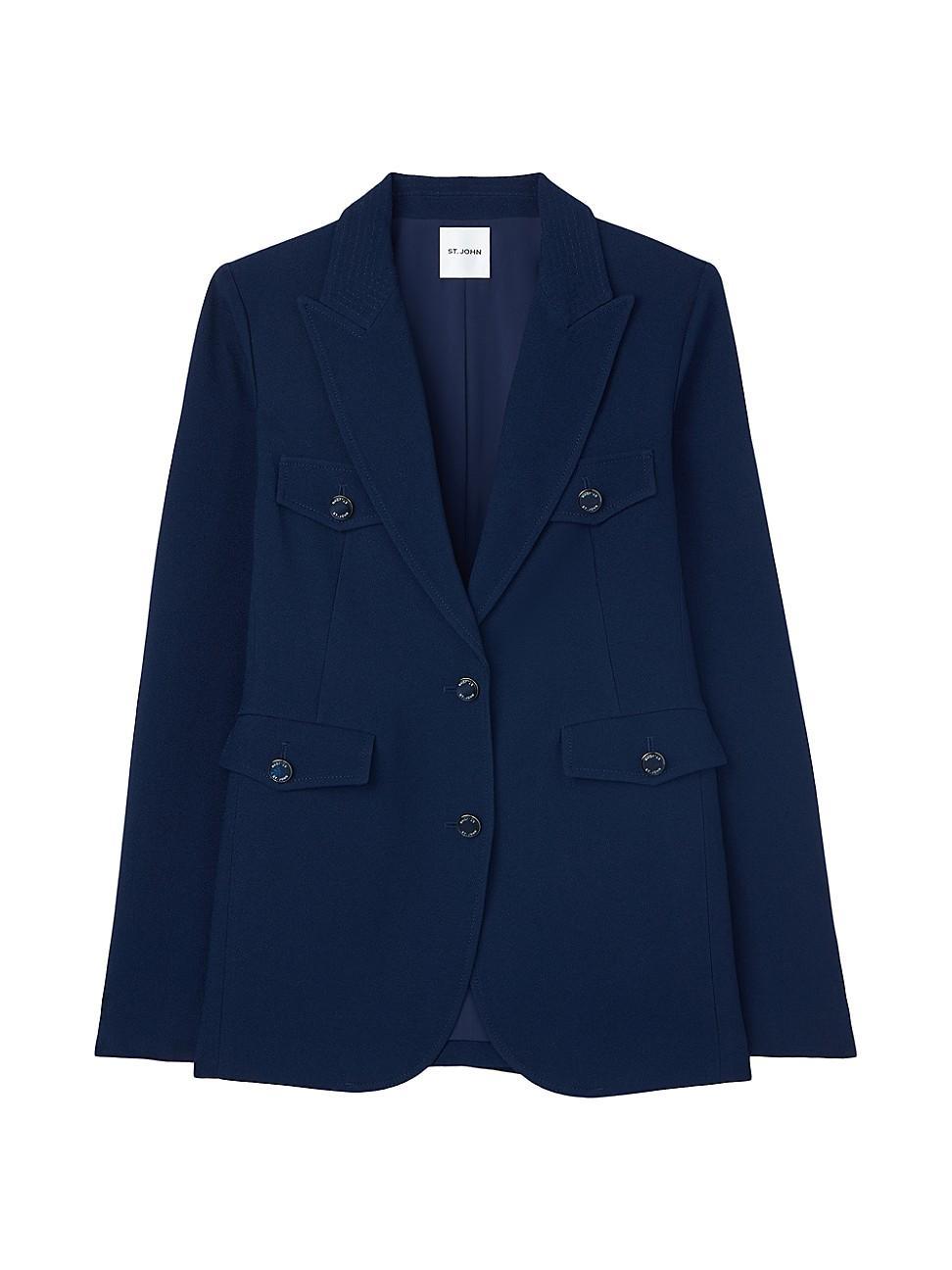 Womens Textured Crpe Jacket Product Image