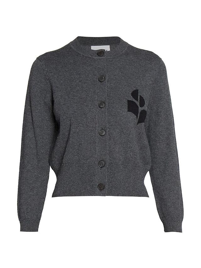 Womens Newton Logo Cotton & Wool-Blend Cardigan Product Image