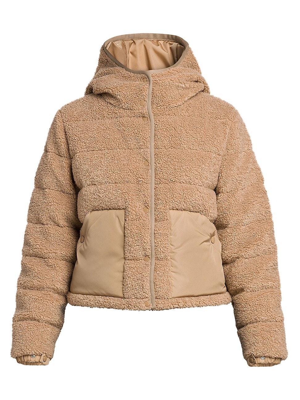 Womens Audrieu Teddy Fleece Short Down Jacket Product Image