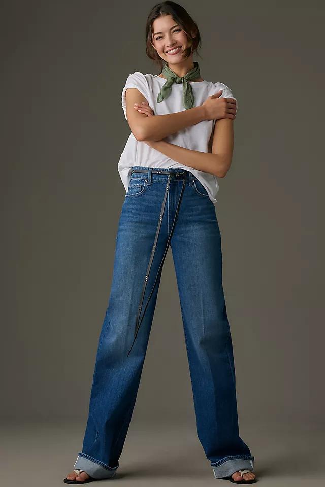 PAIGE Sasha Cuffed High-Rise Wide-Leg Jeans Product Image