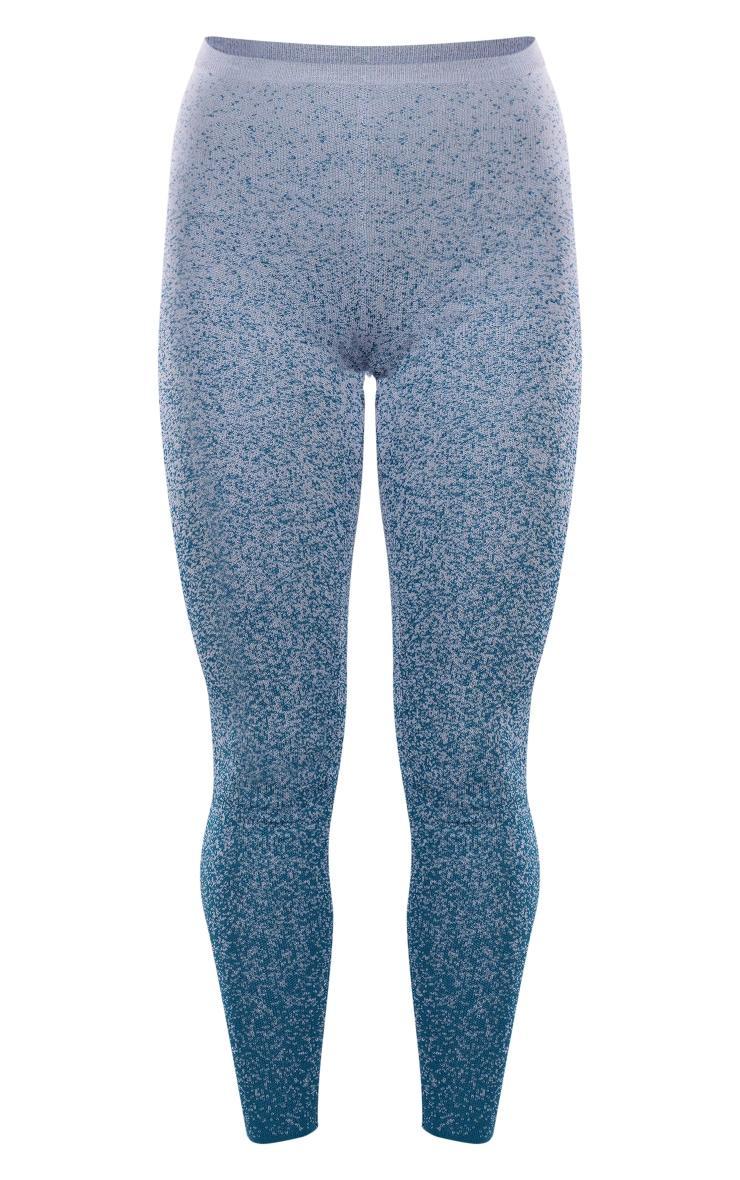 Teal Marl Knit Cut Out Leggings Product Image