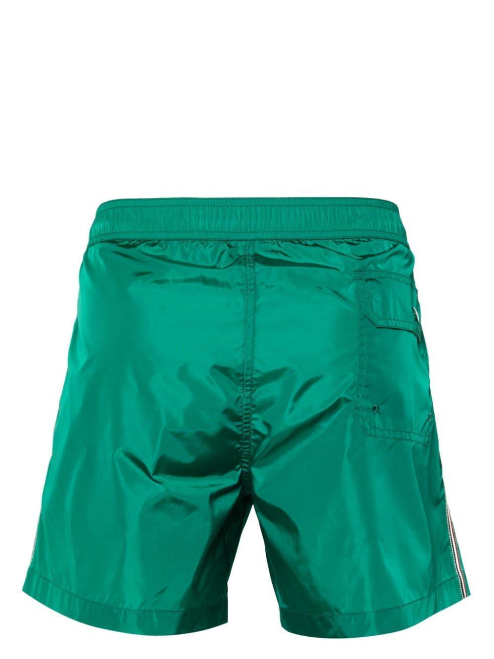 Logo-patch Swim Shorts In Green Product Image