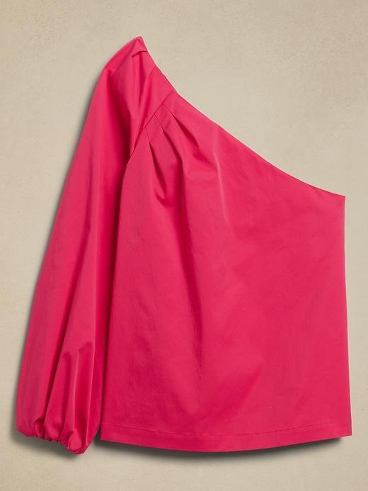 Taffeta One-Shoulder Top Product Image