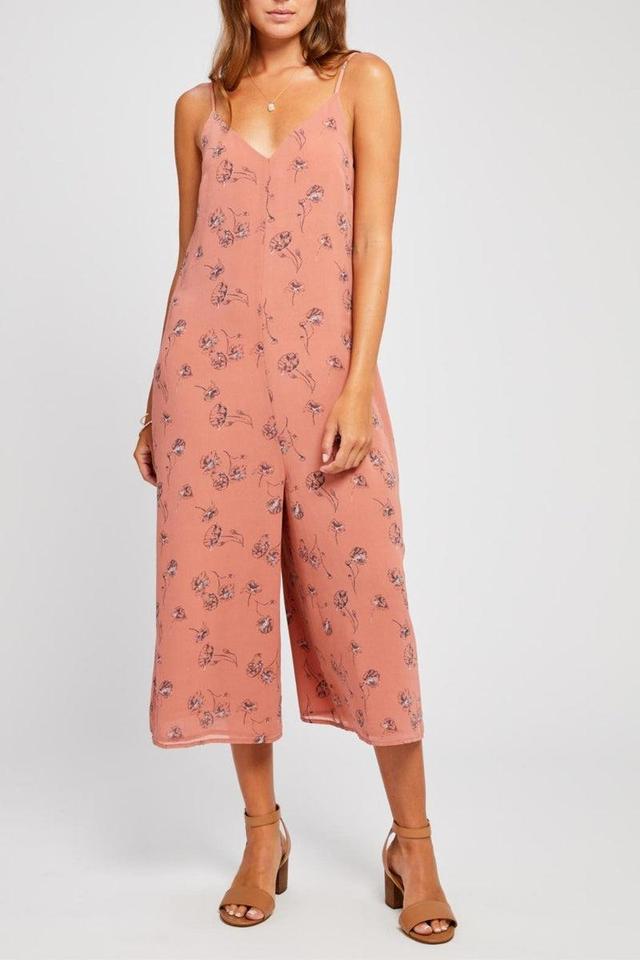 Printed Cropped Jumpsuit Product Image