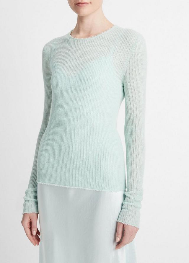 Waffle-Stitched Cashmere-Silk Sweater Product Image