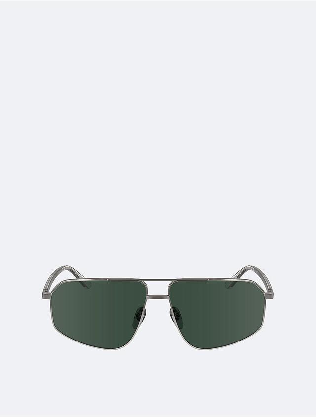 Calvin Klein Mens Metal Classic Navigator Sunglasses - Grey Product Image