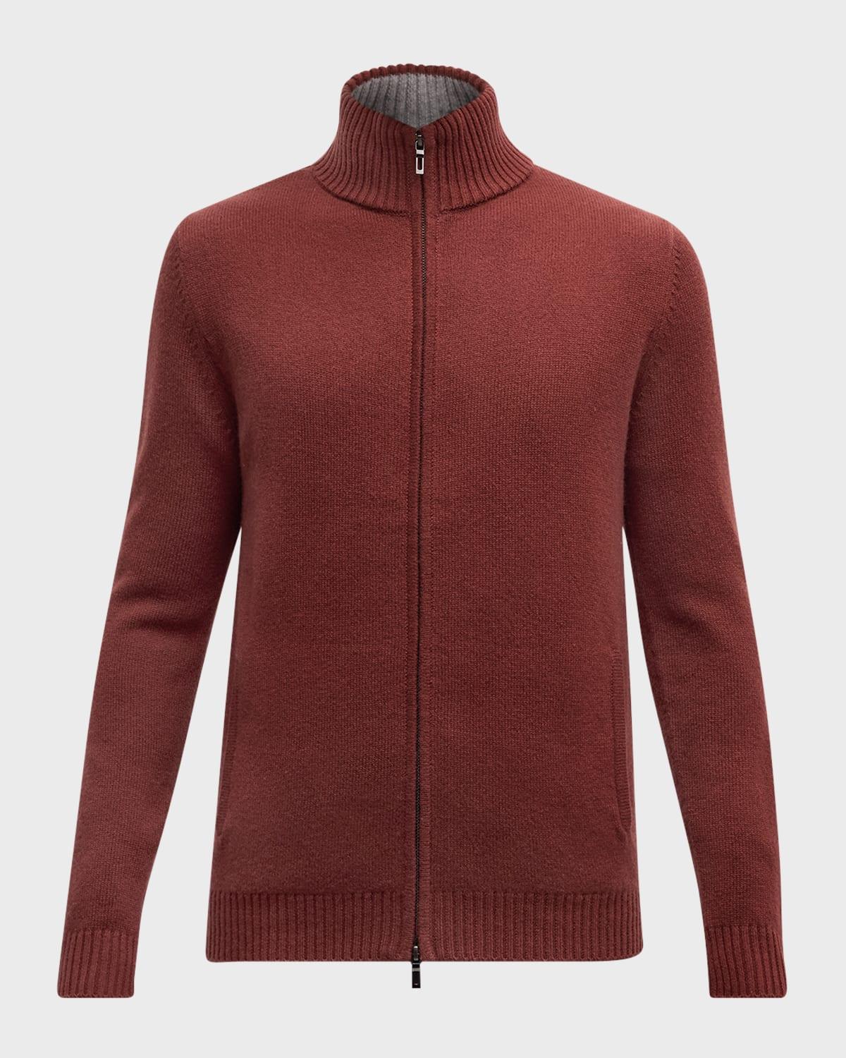 Men's Full-Zip Cashmere Sweater Product Image